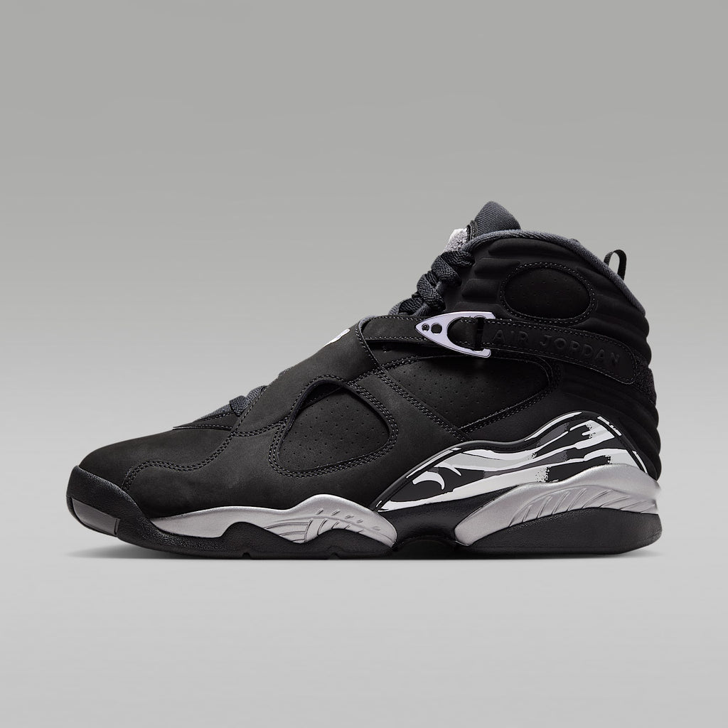 Jordan High-Top Basketball Sneakers – Black & Chrome
