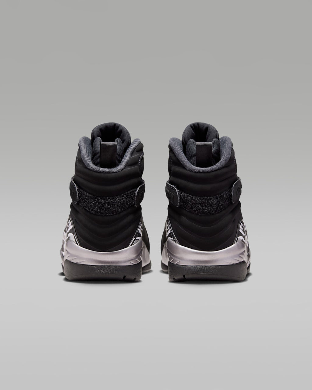 Jordan High-Top Basketball Sneakers – Black & Chrome