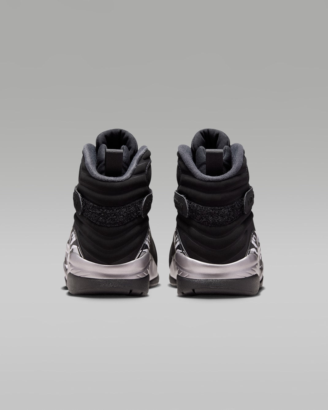 Jordan High-Top Basketball Sneakers – Black & Chrome